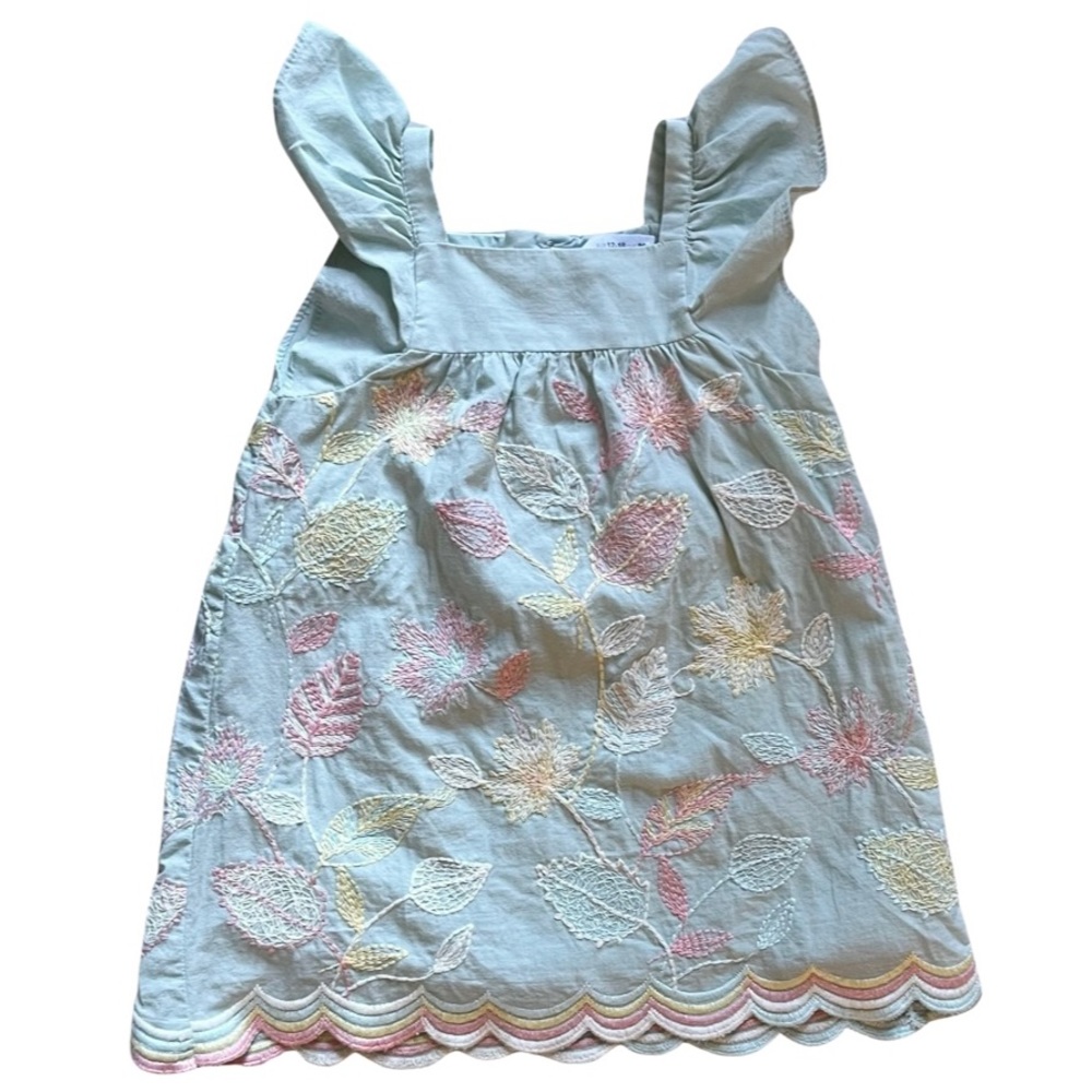 Zara embroidered floral toddler dress